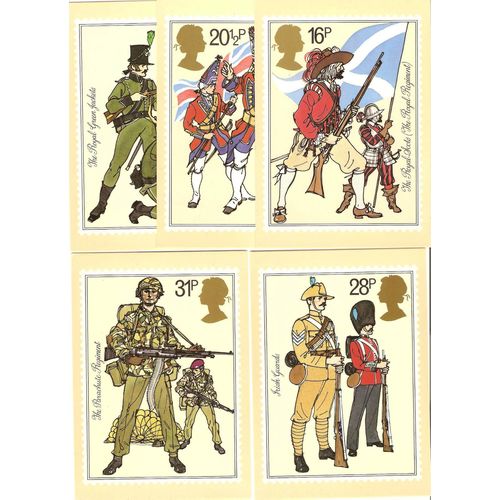 PHQ cards x 5 mint set Army Regiments