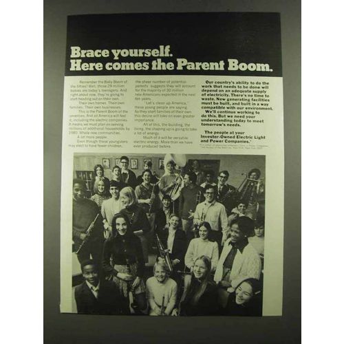 1972 Investor-Owned Electric Light & Power Companies Ad - Parent Boom
