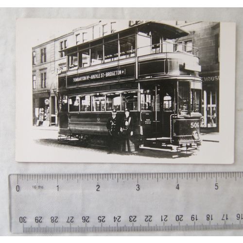 Photo Glasgow Tram no.506 in 1914