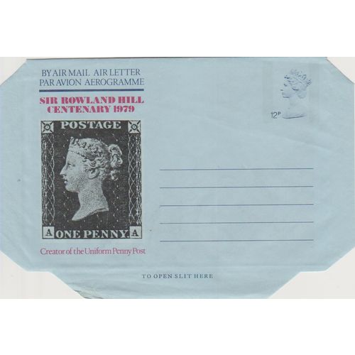 GB 1979 Sir Rowland Hill Centenary aerogram cover unused see rest