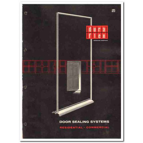 DURAFLEX COMPANY 1962 door sealing weatherstripping vintage catalog