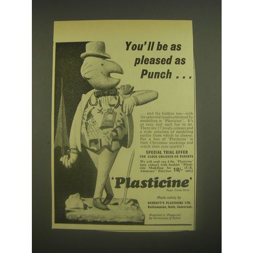 1962 Harbutt's Plasticine Ad - You'll be as pleased as Punch