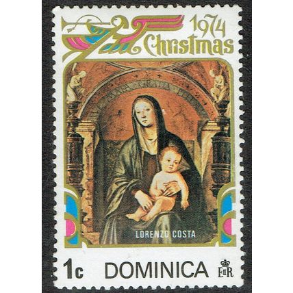 Dominica 1974 Christmas 1c Multicoloured SG445 MM