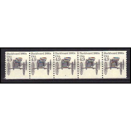 2124 4.9c Buckboard Fine MNH Dry Gum PNC 4/5 X0267