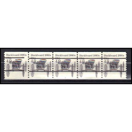 2124a 4.9c Buckboard Very Fine MNH Dry Gum PNC 4/5 Gap 2L AA0295