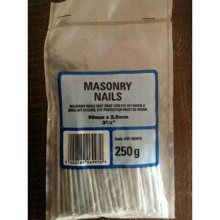 AVF MASONRY GALVANISED NAIL 90mm X 3.5MM Pack 250 g = 38 Nails