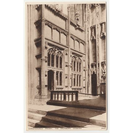 Postcard Salisbury Chantry, Christchurch Priory, Christchurch, Dorset. Unposted