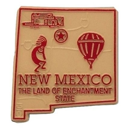 New Mexico The Land of Enchantment State Map Fridge Magnet