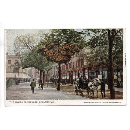 NICE PRINTED POSTCARD OF THE LOWER PROMENADE CHELTENHAM GLOUCESTERSHIRE (1203)