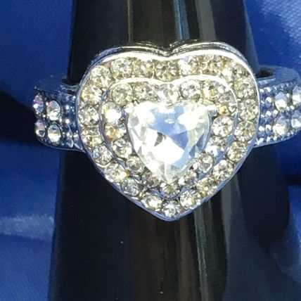 Ring Heart Shaped Fun Fashion Rhinestone #290 USA Seller
