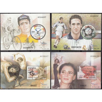 España 2000 Michel Bloc Feuillet 86 - 96 Neuf ** Cote (2008) 30.80 € Célébrités
