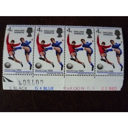 1966 GB England World Cup Winners sheet number mint stamps Football SG700