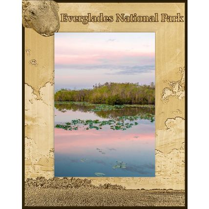 Everglades National Park Laser Engraved Wood Picture Frame Portrait (8 x 10)