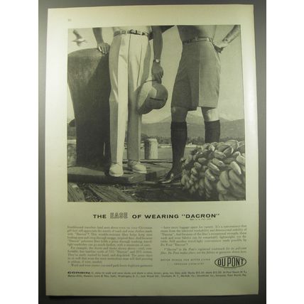 1955 Du Pont Dacron slacks by Corbin Ad - The ease of wearing Dacron