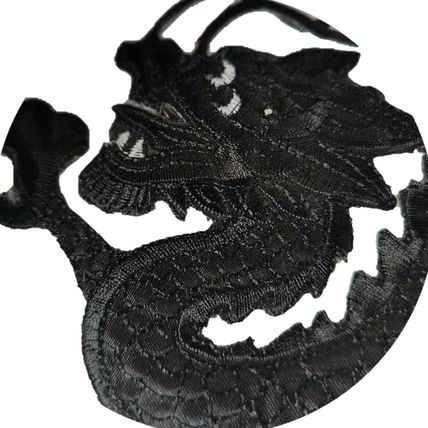 Oriental Dragon Iron On Patch Large Embroidered Badge 26cm x 13.5 cm Motif P232