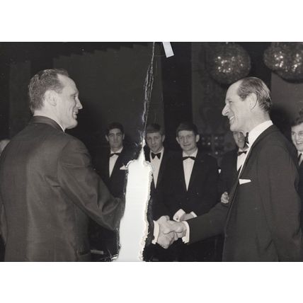 Henry Cooper Boxer Torn Very Damaged Duke Of Edinburgh Press Photo