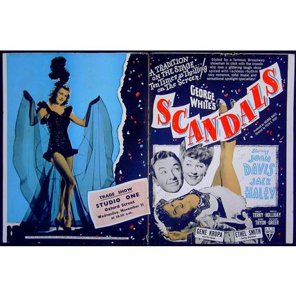 GEORGE WHITE’S SCANDALS 1945 Joan Davis, Jack Haley, Gene Krupa TRADE ADVERT