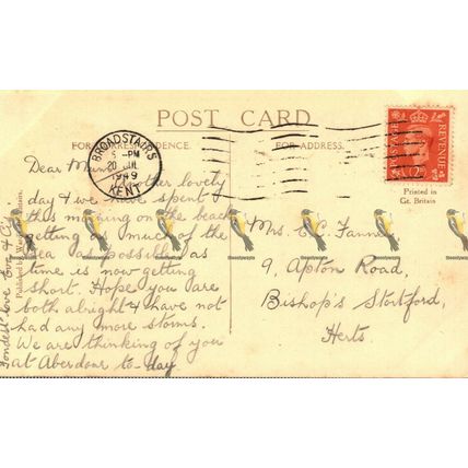 Stone Gap, Broadstairs, Kent, 34255 Wards Postcard, 1949