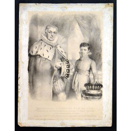WILLIAM, EARL OF NORTHESK 1822 William Henry Hutchisson LITHOGRAPH