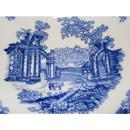 Mason's Ironstone Blue & White Fountains Dessert Bowl