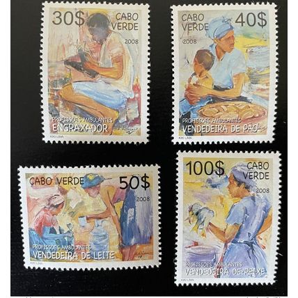 Cape Kap Verde Cabo Verde 2008 Mi. 930 - 933 Profissoes ambulantes workers