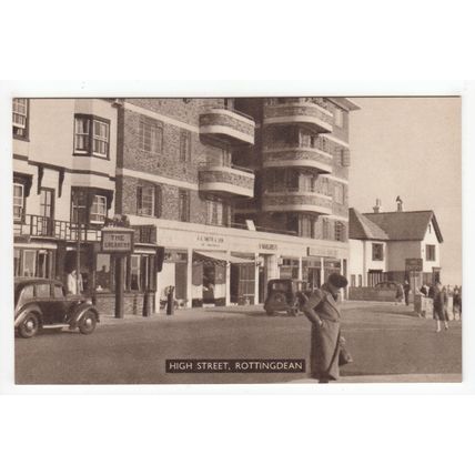 The High Street Rottingdean Postcard East Sussex
