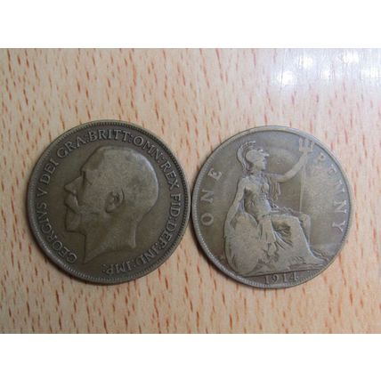GB 1914 George V Penny Coin