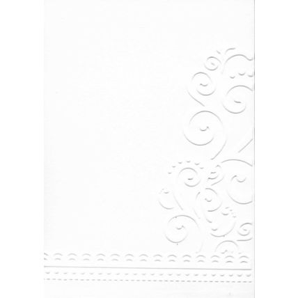 A6 Embossed Card. 10 Sheets. Flourishes. Cardmaking Scrapbooking Crafts Toppers