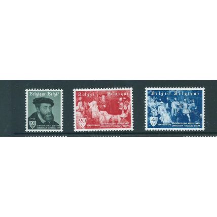 belgium stamps 1955 emperor charles v sg1552 sg 1552 set mnh