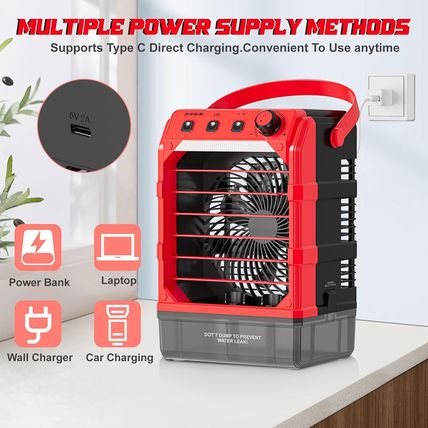 Battery Powered Misting Fan Compatible for Milwaukee M18 18V (No Battery) or USB