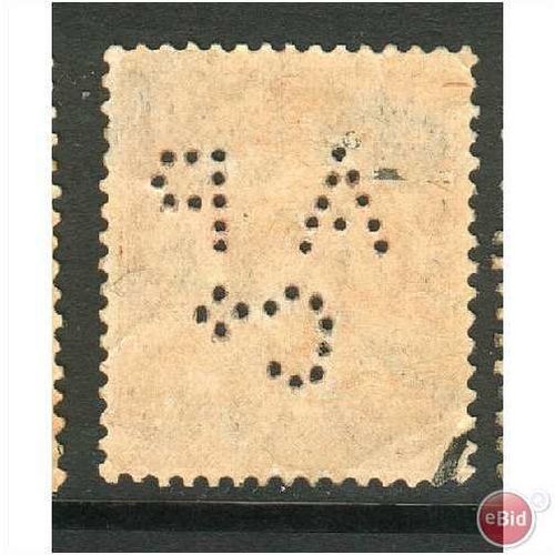 GB stamps 1912 - KGV - SG420 - 1½d Brown perfin - used