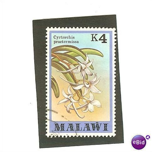 Malawi 1979 K4 Cyrtorchis Praetermissa Orchid Used SG 591 Sc 341 Stamp flower