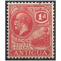 Anigua 1921 SG63 1d Carmine-Red Mounted Mint ..