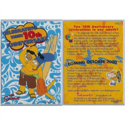 The SIMPSONS 10th Anniversary Promo Card NSU-1