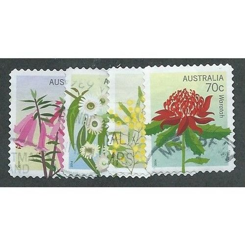 AUS 2014 SET (S/A) 'FLORAL EMBLEMS' (4v) (PERF 11) FINE USED (EBID37-327)