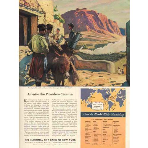 national city bank new york 1947 america provider chemicals vintage ad