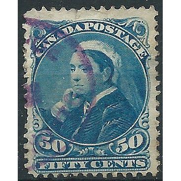 Canada 1893 SG116 50c Blue (Nick) Good/Fine Used . . ..