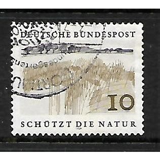 GERMANY 1969 NATURE PROTECTION 10pf LAKESIDE LANDSCAPE SG 1489 FINE USED#2