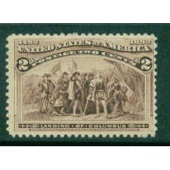 231 2c Landing of Columbus Just Clears MNH I0083