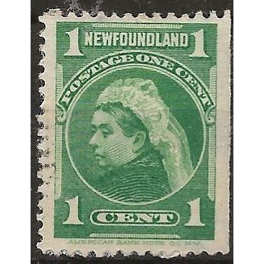 Newfoundland 1897 SG85 1c Blue-Green Mounted Mint Wing Margin CTS ..