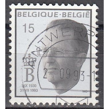 Belgique 1993 Michel 2572 O Cote (2008) 0.20 € Deuil de Roi Baudouin Cachet rond