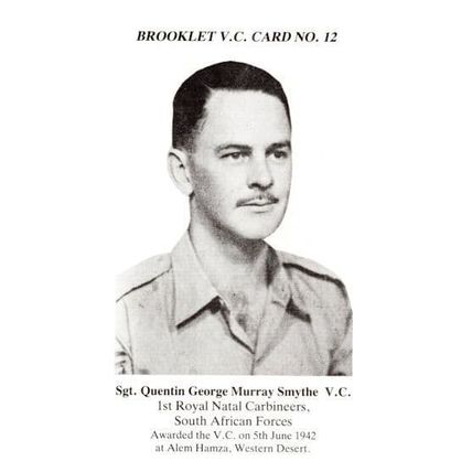 Sergeant Quentin Smythe South African WW2 Victoria Cross Award Postcard