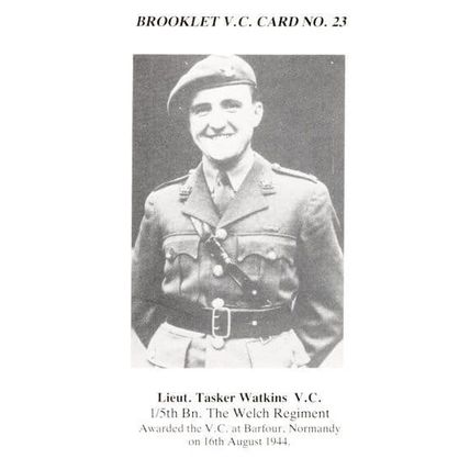 Lieutenant Tasker Watkins Welch Regiment WW2 Victoria Cross Military Postcard