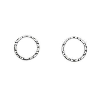 Pair of 925 Sterling Silver 16mm x 1mm Endless Hoop Earrings