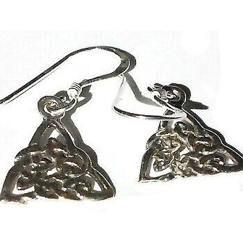 Sterling Silver Filigree celtic Knot dangle earrings