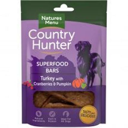 NATURES MENU COUNTRY HUNTER SUPERFOOD NATURAL DOG TREAT BAR 100G RICH IN PROTEIN