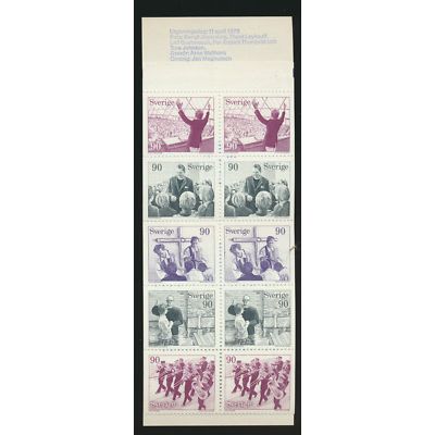 Sweden Stamp Scott #1241a, Mint Never Hinged, Complete Booklet, Ships Flat
