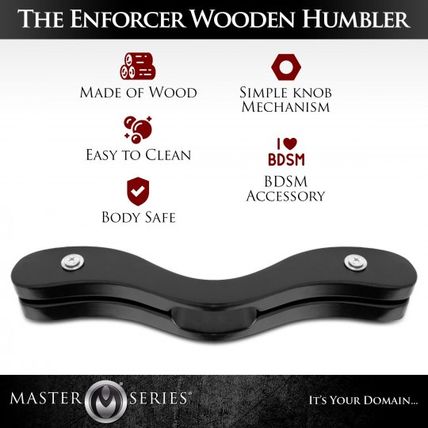 The Enforcer Black Wooden Humbler CBT Cock Ball Torment Bondage S&M BDSM Slave !