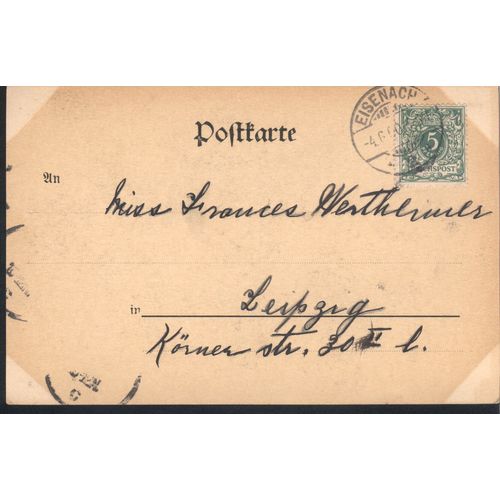 Vintage Germany PC 1900 - Kapelle der Wartburg