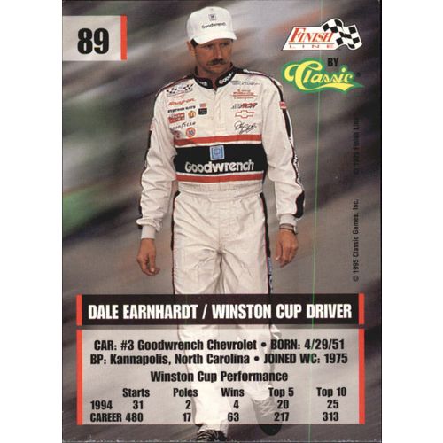 1995 Finish Line Dale Earnhardt # 89